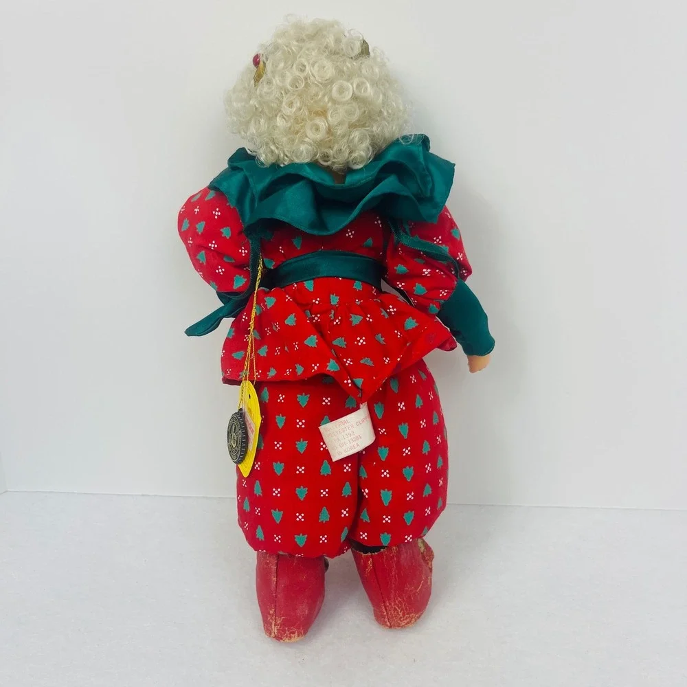 Vintage Brinn's December Calendar Doll Christmas Tree Outfit Red Green 11.5